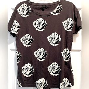 J. Crew screen printed roses t-shirt, Med